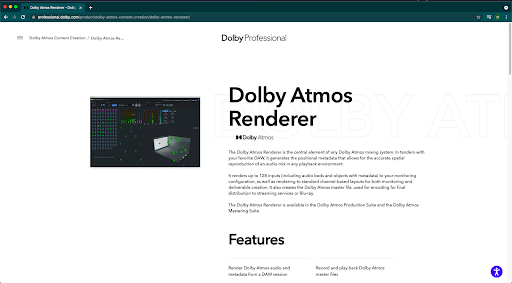 Dolby Atmos Renderer - Dolby Professional - Dolby Professional