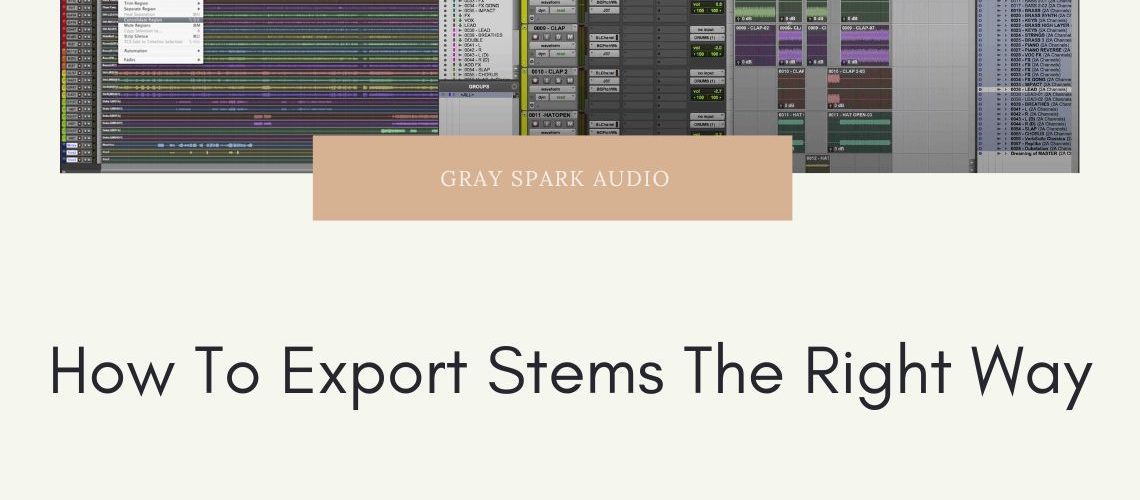 Export stems for songs stem exports for mix